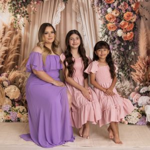 Kate Bohème Fleurs Rideaux Mariage Toile de fond conçue par Emetselch