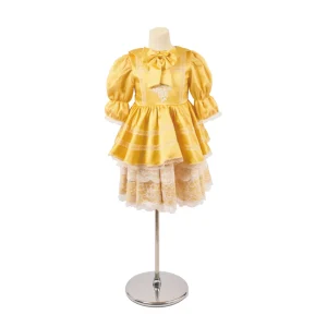 Kate Automne Nœud Robe dorée Enfant Pour la Photographie