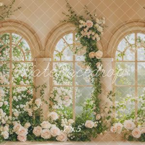 Kate Arche Fleurs Fenêtres Végétation Toile de fond conçue par Emetselch