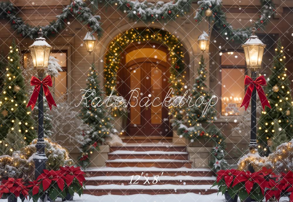 Kate Noël Escalier Lampadaires Sapins Toile de fond en Polar conçue par Emetselch – Image 4