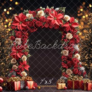 Kate Noël Arche Fleurs Sapins Toile de fond conçue par Mini MakeBelieve