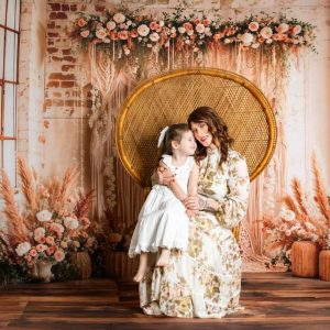 Kate Bohème Fleur Rideaux Chambre Toile de fond conçue par Emetselch