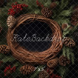 363f6c0c212120139186e6f34704e7e0.jpgv1759023523 Kate Nouveau-né Noël Couronne Pommes de Pin Toile de fond conçue par Emetselch