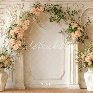 Kate Arche Fleurs Vases Classique Toile de fond en Polar conçue par Emetselch