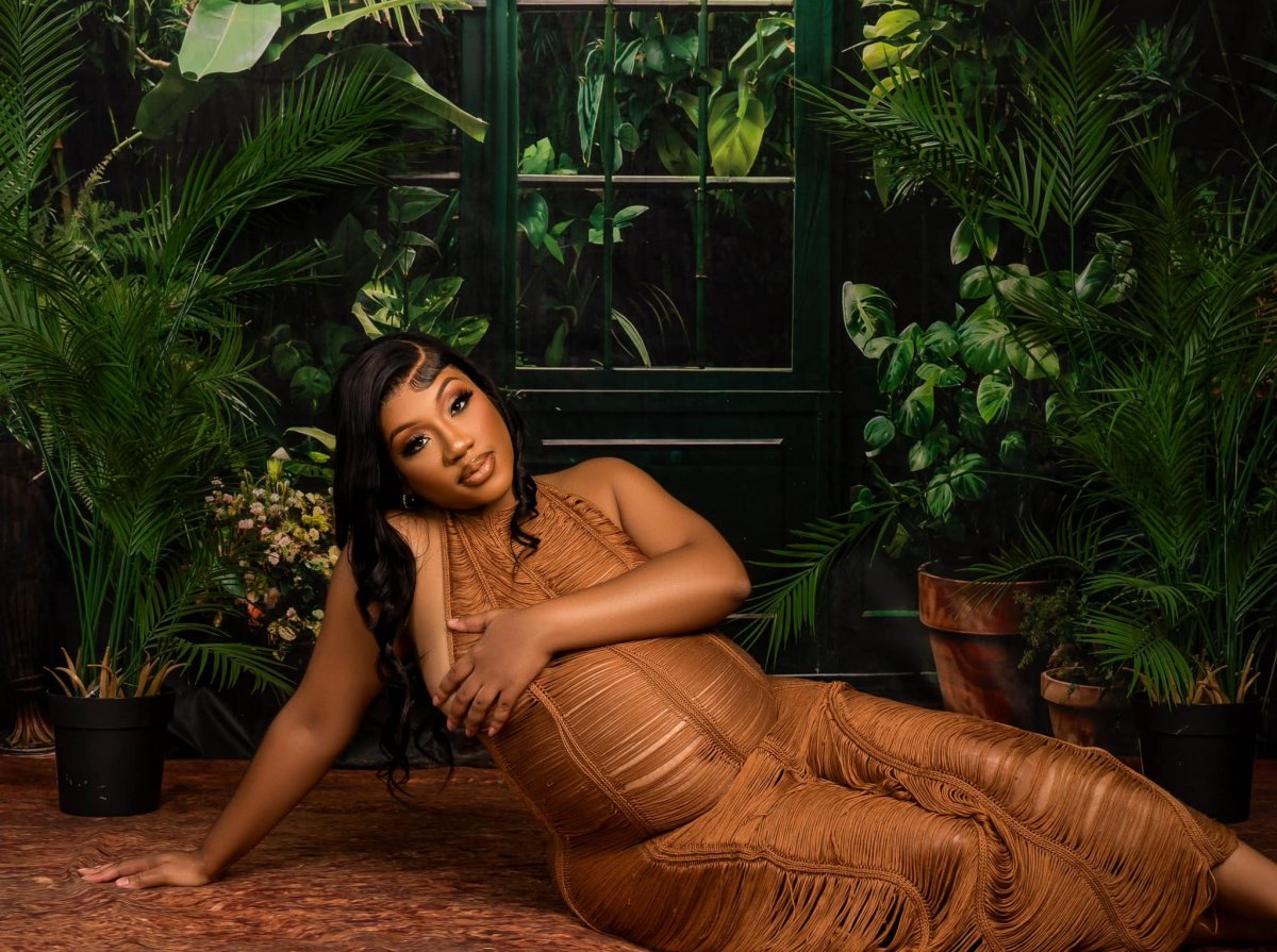 Kate Printemps/Été Vert Plantes Porte Toile de fond+Sol Solide Toile de fond – Image 4