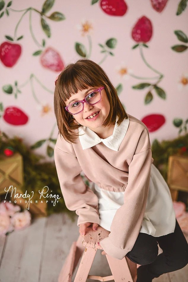 Kate Cake smash Aquarelle Fraises Été Toile de fond conçu par Mandy Ringe – Image 5