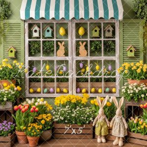 5489c3928c89ac26d48049bf73ee0059.jpgv1763618533 Kate Pâques Jardin Fleurs Oeufs Lapins Toile de fond conçue par Patty Roberts