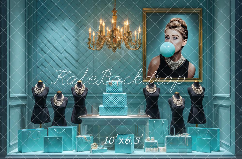 Kate Boutique Mode Bleu Bijoux Chandeliers Toile de fond conçue par Ashley Paul – Image 4