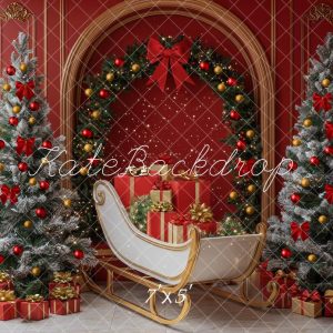 Kate Noël Arche Cadeaux Traîneau Rouge Toile de fond conçue par Mini MakeBelieve