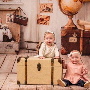 Kate Enfants Voyage Toile de fond+ Bois marron clair Tapis de sol en Caoutchouc