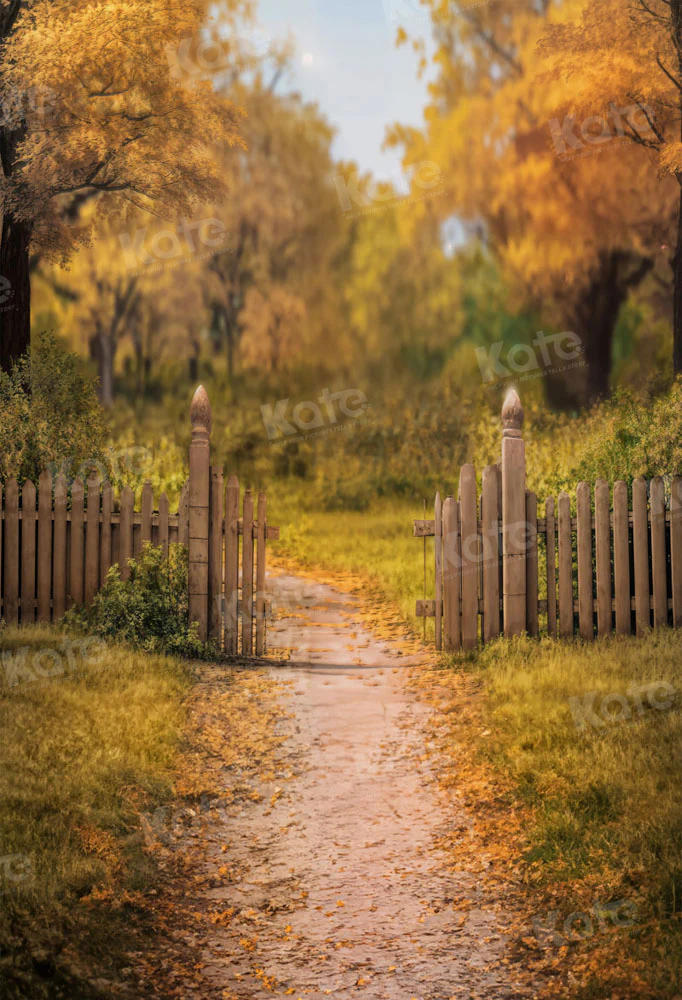Kate Bokeh Automne Arbre Clôture Toile de fond pour la photographie