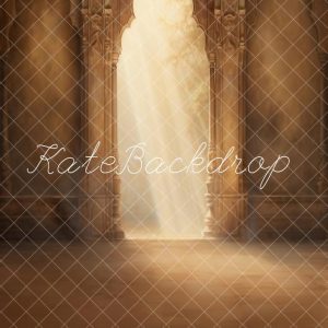 Kate Rétro Marron foncé Porte en arc Palais Toile de fond conçue par GQ