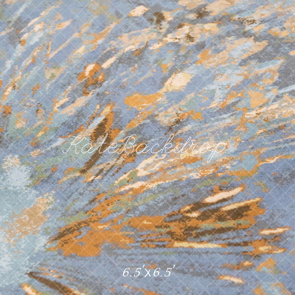 Kate Abstrait Gris Orange Portrait Toile de fond conçue par Michele Ernst Photographie – Image 2