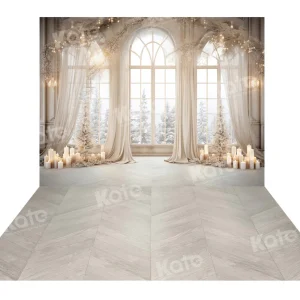 Kate Noël Blanc Fenêtre Toile de fond+Blanc Bois Sol Toile de fond