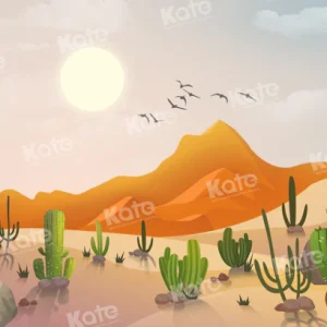 BH1044292D.jpgv1681968831 Kate Ouest Cow-boy Désert Cactus Été Toile de fond conçue par GQ