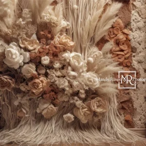 Kate Bohème Fleurs séchées Tapisserie Toile de fond conçue par Mandy Ringe