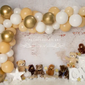 BH1045219D.jpgv1685596276 Kate Ours en peluche Ballons Anniversaire Toile de fond conçue par Jenna Onyia