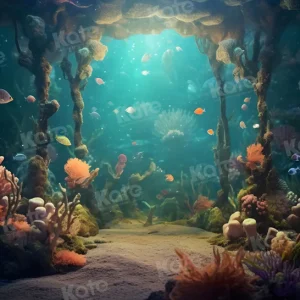 Kate Océan Poissons Sous-marin Plante Toile de fond pour la photographie