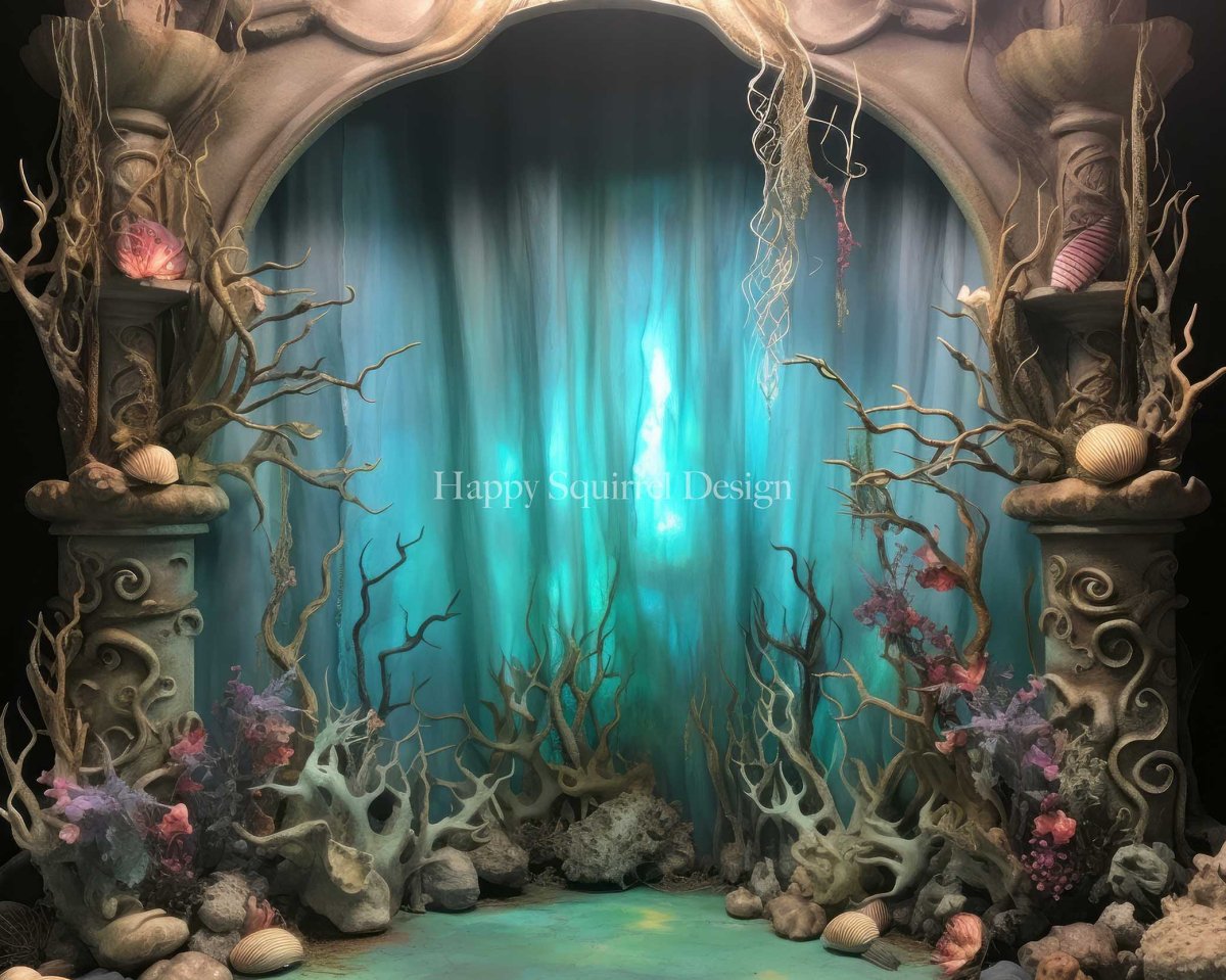 Kate Piliers de corail Sous-marin Toile de fond Conçu par Happy Squirrel Design – Image 4