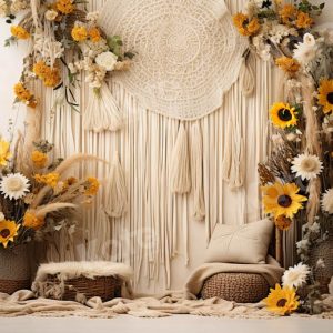 Kate Bohème Tournesol Mur Décor Toile de fond conçue par Emetselch