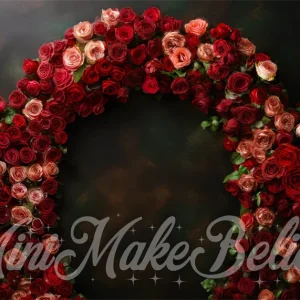 Kate Arche de Roses Rouge Beaux-Arts Toile de fond conçue par Mini MakeBelieve