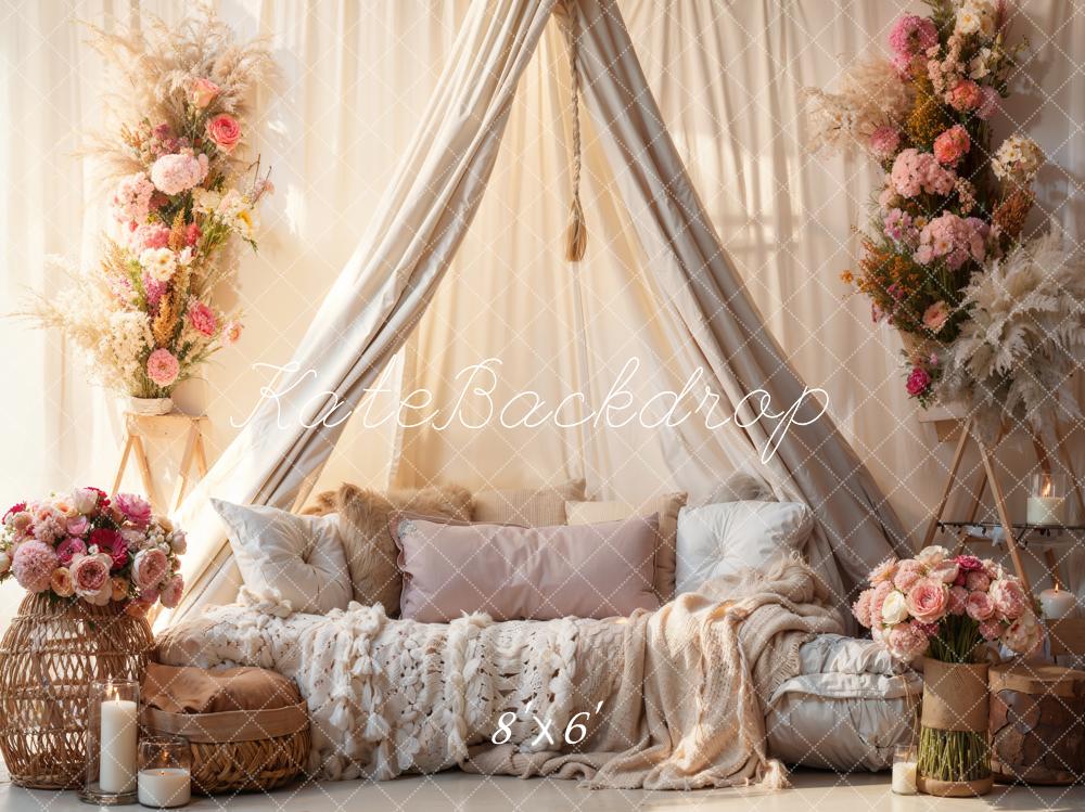 Kate Bohème Fleurs Canapé Fête des mères Toile de fond conçue par Emetselch – Image 7