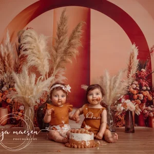 Kate Bohème Porte cintrée Jaune Élégant Toile de fond conçue par Emetselch