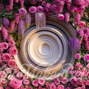 Kate Méchant Mur de roses Fleurs Toile de fond conçue par Mini MakeBelieve