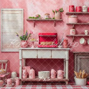 Kate Fantaisie Poupée Rose Cuisine Pain Toile de fond conçue par Chain Photographie