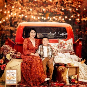 Kate Automne Forêt Rouge Érable Pont de bois Ensemble de chambre