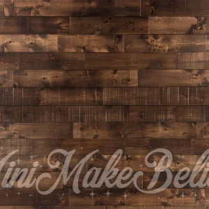 Kate Marron foncé Vieux Sol en bois Toile de fond conçue par Mini MakeBelieve
