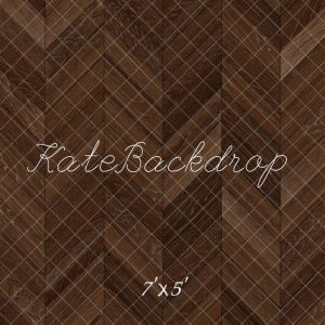 Kate Marron foncé Parquet à chevrons Sol Toile de fond conçue par Kate Image