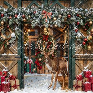 BH1051192D.jpgv1722405144 Kate Noël Wapiti Brun Grange en bois Toile de fond conçue par Chain Photographie