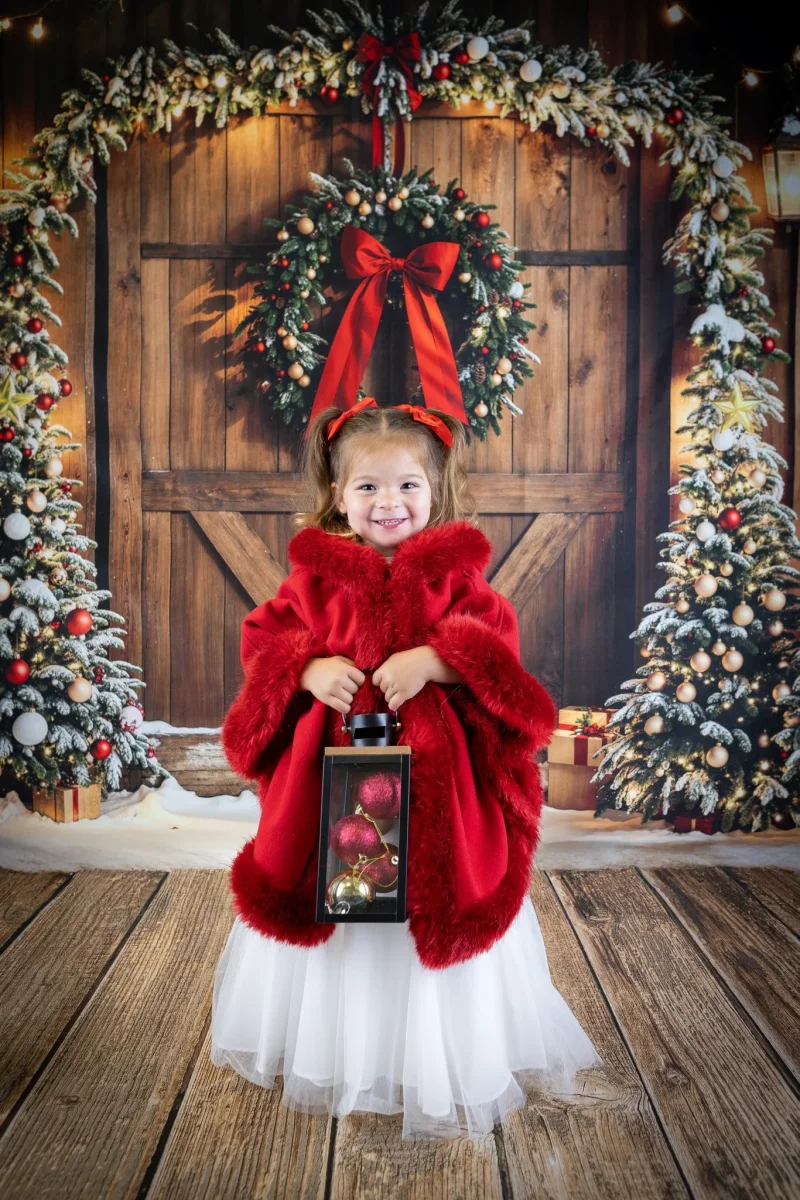 Kate Arbres de Noël Arche Couronne Porte en bois Toile de fond conçue par Emetselch – Image 2