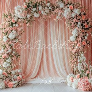 Kate Arche de fleurs Rose Mariage Toile de fond conçue par Emetselch