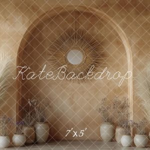 Kate Bohème Miroir Arche Beige Vases Toile de fond conçue par Mini MakeBelieve