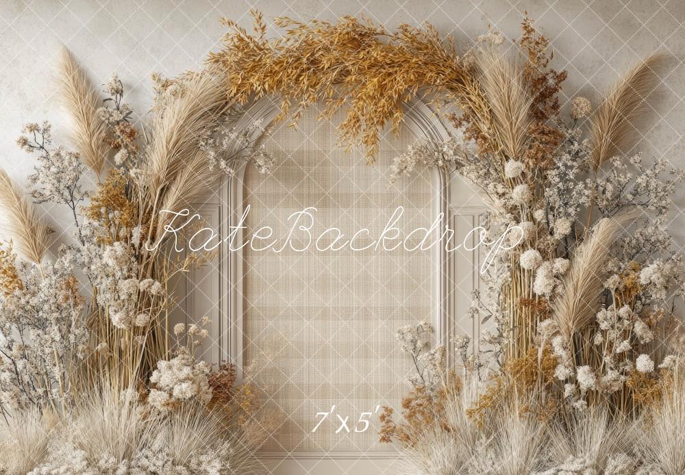 Kate Bohème Florale Arche Beige Classique Toile de fond conçue par Mini MakeBelieve – Image 2