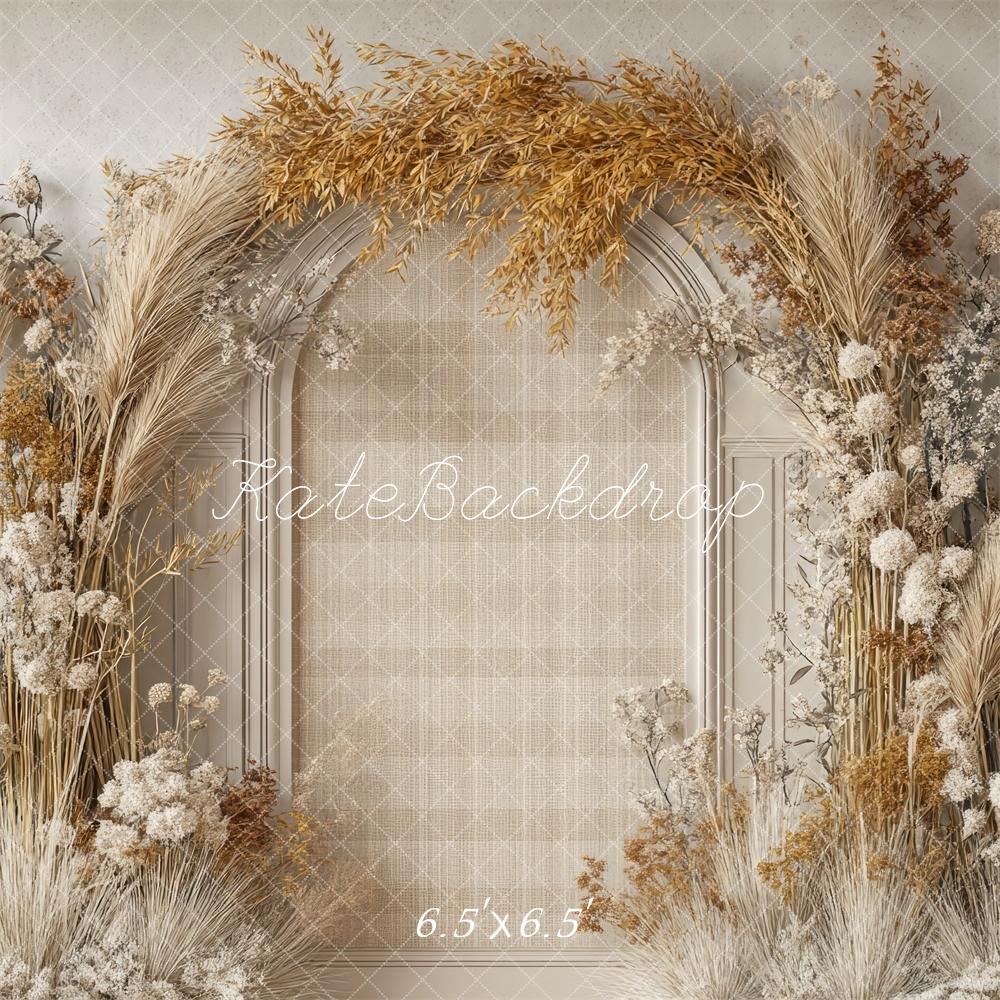 Kate Bohème Florale Arche Beige Classique Toile de fond conçue par Mini MakeBelieve – Image 8