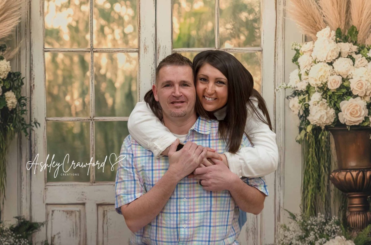 Kate Bohème Porte Printemps Floral Toile de fond conçue par Mini MakeBelieve