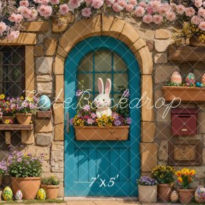 BH1054812D.jpgv1741251199 Kate Pâques Lapin Maison Fleurs Lumière du soleil Toile de fond conçue par Emetselch