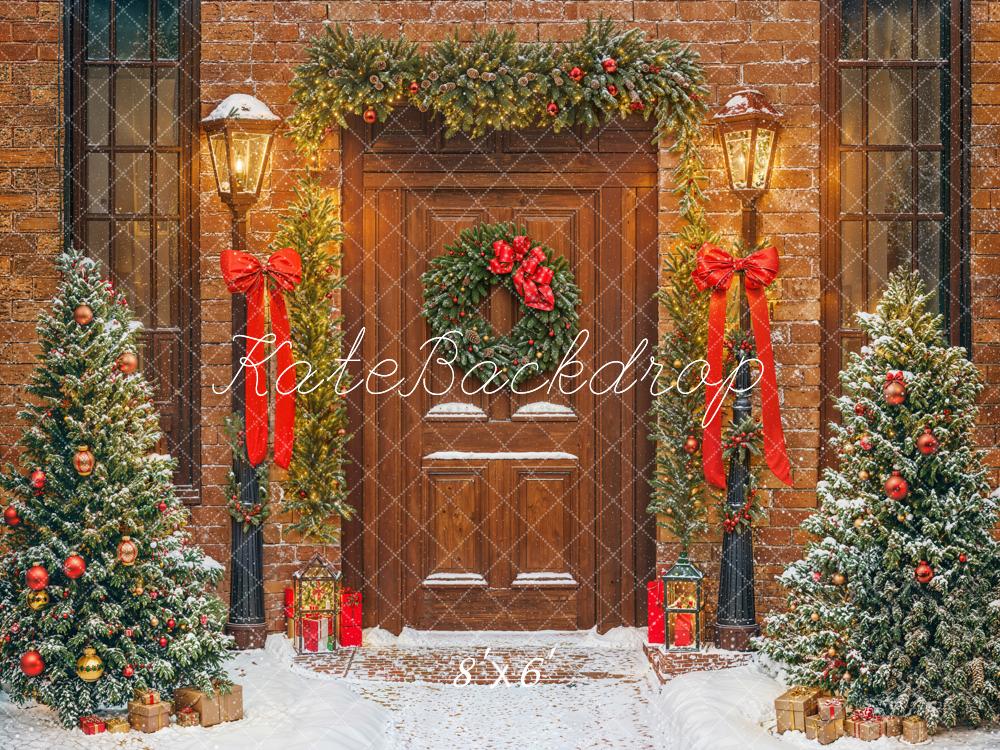 Kate Sapin de Noël Porte Lumières Neige Toile de fond conçue par Emetselch – Image 7