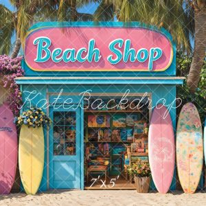 Kate Été Boutique de Plage Fleurs Toile de fond conçue par Emetselch