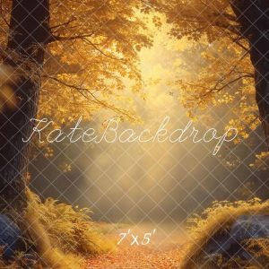 Kate Automne Forêt Lumière Érable Toile de fond conçue par Emetselch