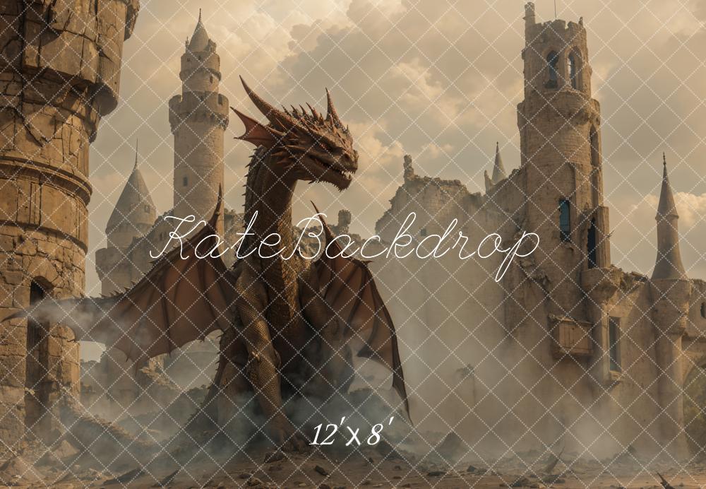 Kate Dragon Médiéval Château Fantastique Toile de fond conçue par Emetselch – Image 7