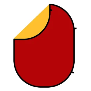 Kate Double-face Couleur Unie Rouge/Jaune Toile de fond Pliable 5x6.5pi(1.5x2m)