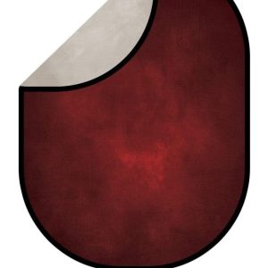 Kate Double-face Abstrait Rouge foncé/Gris Photographie Toile de fond Pliable 5x6.5pi(1.5x2m)