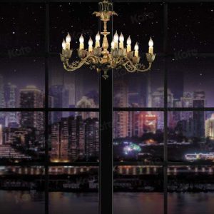 Kate Boudoir Ville Nuit Fenêtre Toile de fond pour la photographie