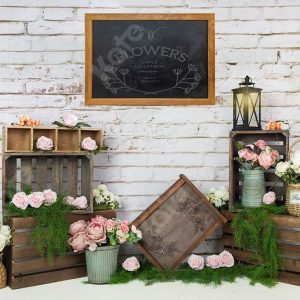 Kate Boutique Fleurs Printemps Saint-Valentin Toile de fond conçu par Emetselch