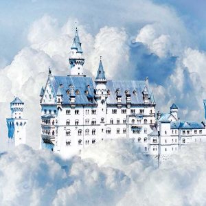 Kate Fantaisie Ciel Château Nuage Cake smash Toile de fond conçue par Chain Photographie