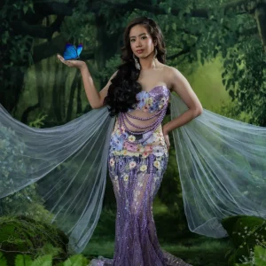 Kate Forêt verte Toile de fond+Prairie verte Tapis de sol en Caoutchouc